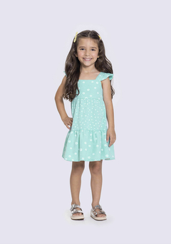 Vestido Infantil Menina com Estampa Flores Ref.37294