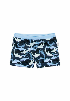 SUNGA INFANTIL MENINO BOXER ESTAMPA DE TUBARÕES Ref.39270 - comprar online