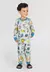 Pijama Infantil Brandili Longo Estampado Cinza