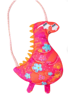 Bolsa Infantil Menina Estampa Fofossauro – Tam. U - Cereja - Marca: Alphabeto