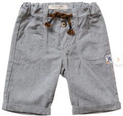 Bermuda Infantil Menino Jacaré Tenista – Tam. 1 a 3 anos – Cinza - Marca Alphabeto Ref.58139
