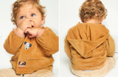 Casaco Infantil Bebê Menino Melhor Amigo – Tam. 9 a 12 meses – Marrom - comprar online