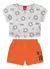 Conjunto Curto Infantil Kyly Verão Camiseta + Short Menina - Off White na internet