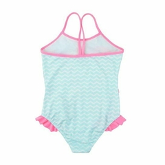 Maiô Infantil Feminino Alakazoo Flamingos Azul Piscina Ref.39263 na internet