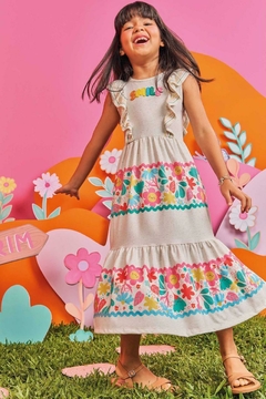 VESTIDO SMILE KUKIÊ MIDI EM COTTON LINHO - REF. 73753