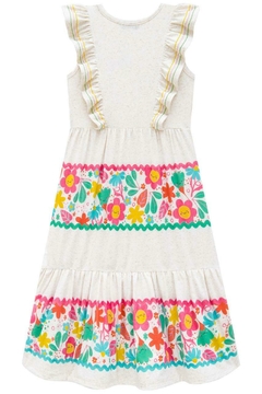 VESTIDO SMILE KUKIÊ MIDI EM COTTON LINHO - REF. 73753 - Casulo Moda Infantil