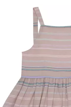 Vestido Chloe Listrado Bordado - loja online