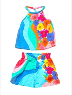Conjunto Infantil Menina Regata + Short estampados