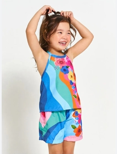 Conjunto Infantil Menina Regata + Short estampados - comprar online