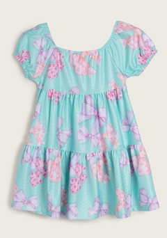Vestido Infantil Brandili Laços Verdes na internet