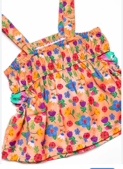 Conjunto Infantil Menina Blusa + Short estampado
