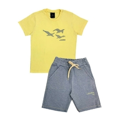 Conjunto Fbr Bebê Menino Camiseta + Bermuda Birds na internet