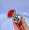 PLUG METAL CROMADO PEDRA CORAÇÃO – GRANDE - comprar online