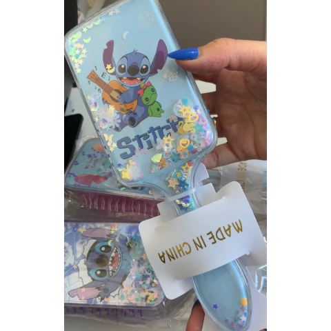 escova de cabelo stitch com brilhinhos - comprar online