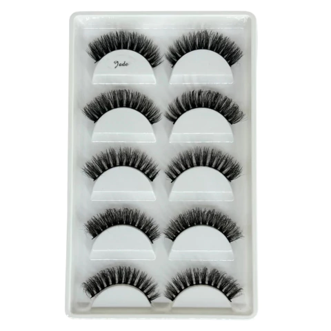 cartela 5 pares de cílios postiço modelo jade - comprar online