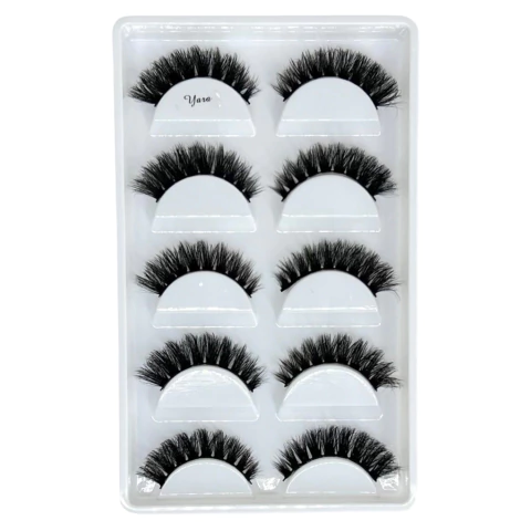 cartela 5 pares de cílios postiço modelo yara - comprar online