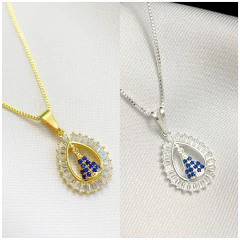 Imagem do Colar Santinha Nossa Senhora Aparecida Folheado Feminino