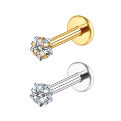 Piercing Labret Ponto de Luz Aço Cirúrgico Trágus Helix Flat - comprar online