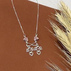 Colar Feminino Filhos Folheado à Prata - Mix Acessórios