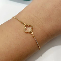 Pulseira Trevo Virginia Folheada à Ouro - comprar online