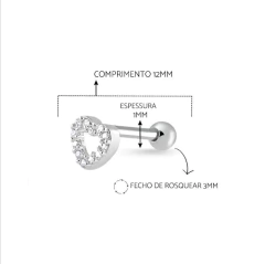 Piercing Jóia Flat Trágus Hélix Banhado à Ouro Dourado - Mix Acessórios