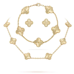 Conjunto Kit Trevo em Aço Inoxidável Prata ou Dourado na internet