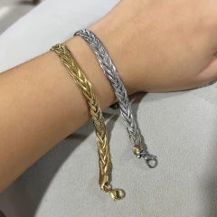 Pulseira Trançada 5 Fios em Aço Inoxidável na internet