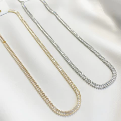 Colar Riviera Cravejado Banhado na internet