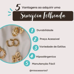 Colar Santinha Nossa Senhora Aparecida Folheado Feminino