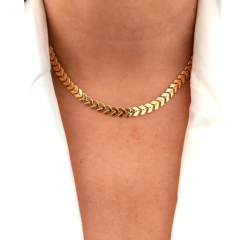 Colar Choker Escama Folheado Feminino na internet