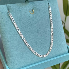 Corrente Masculina 3x1 Fígaro Prata 925 Legítima Italiana - comprar online