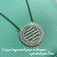 Colar Versículos Biblíco em Aço Inoxidável na internet