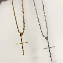 Corrente Crucifixo em Aço Inoxidável ou Banhada Ouro 18k - loja online