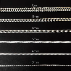 Corrente Masculina Grumet Elo Duplo em Aço Inoxidável - loja online