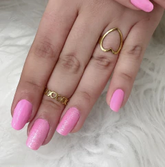 Imagem do Anel Feminino Corações em Aço Inoxidável