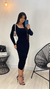 Vestido Canelado Premium Manga Longa Feminino
