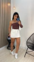 Cropped Poliamida de uma Manga Feminino