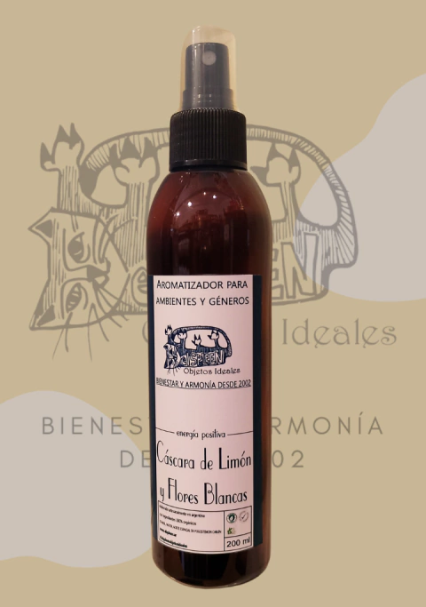 CÁSCARA DE LIMÓN Y FLORES BLANCAS aromatizador 200ml - comprar online