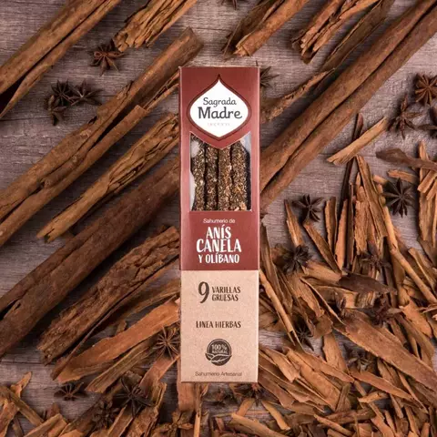 sahumerios Sagrada Madre hierbas y flores ANÍS CANELA Y OLIBANO