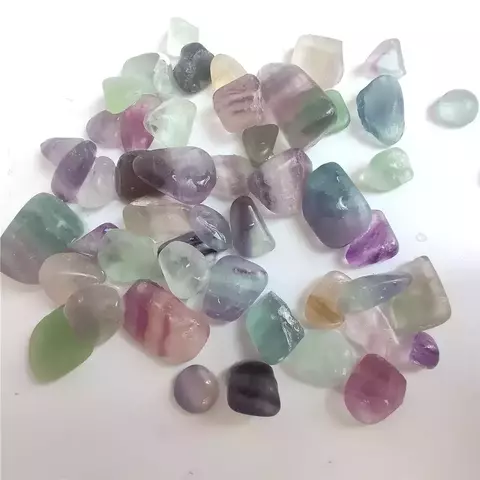 FLUORITA VERDE Y VIOLETA rolada #1