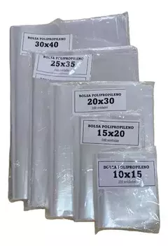 BOLSAS DE POLIPROPILENO X 100 UNIDADES (VARIAS MEDIDAS)