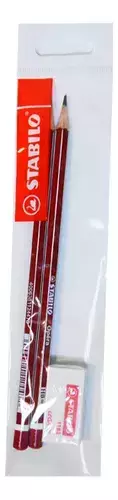 Eco Pack 2 Lapiz Opera HB N2 + Goma Legacy Stabilo