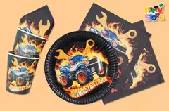 Plato de Polipapel 17 cm Monster Truck x 6 unidades - comprar online