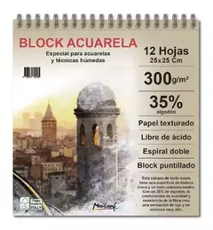 Block p/Dibujo p/acuarela 25x25 12 hjs 300 grs