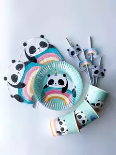 Plato de Polipapel 17 cm Panda x 6 unidades - comprar online