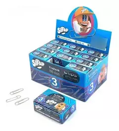 CAJA CLIPS METALICO SIFAP N°3
