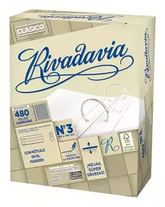 Repuesto Rivadavia clasico S/B x 480 h N3