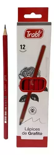 Lapiz grafito HB cuerpo rojo CAJA X 12U en internet