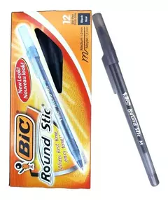 CAJA DE LAPICERAS BIC ROUND STIC x12 UNIDADES