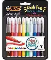 MARCADORES INTESITY BIC PUNTA PINCEL X 10
